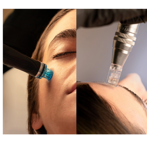 Une femme reçoit un traitement HydraFacial ainsi qu